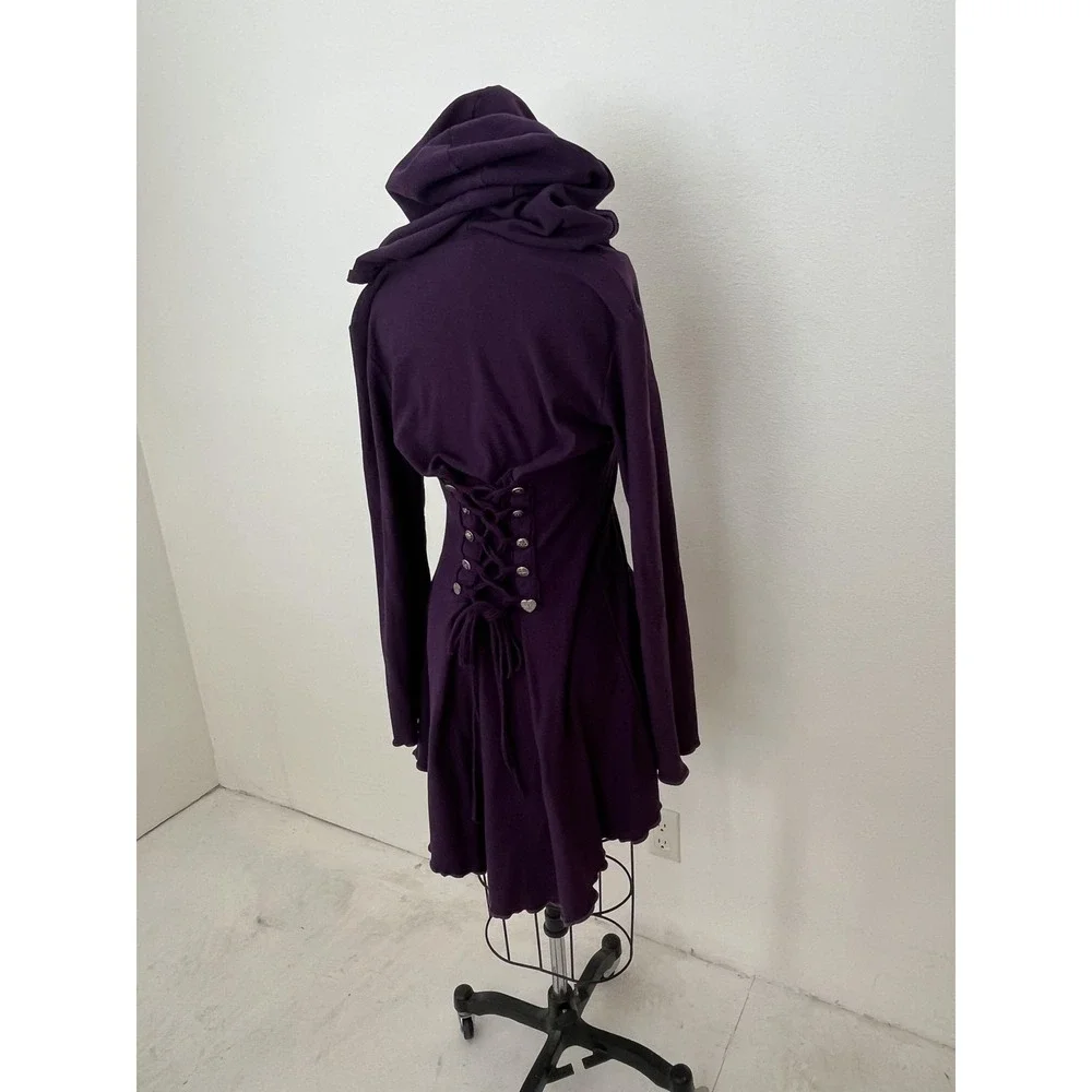 Faye Tality Couture Corset Hoodie Handmade Womens Med Goth Witch Whimsigoth Lace - Picture 9 of 16